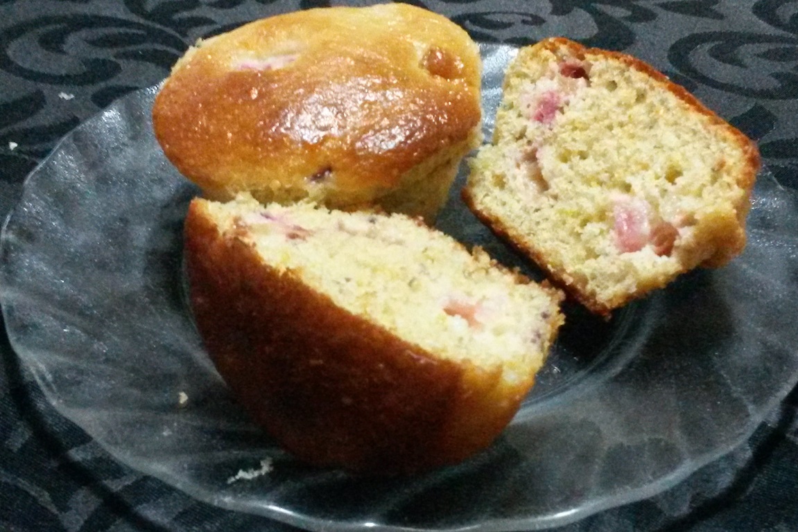 Rhubarb Rosemary and Orange Muffins
