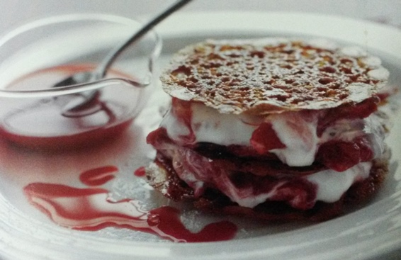 Brandy Snaps and Rhubarb Stacks